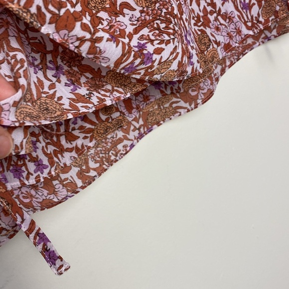 J Crew Ruffle crinkle chiffon top in fête floral Size small - Picture 9 of 17